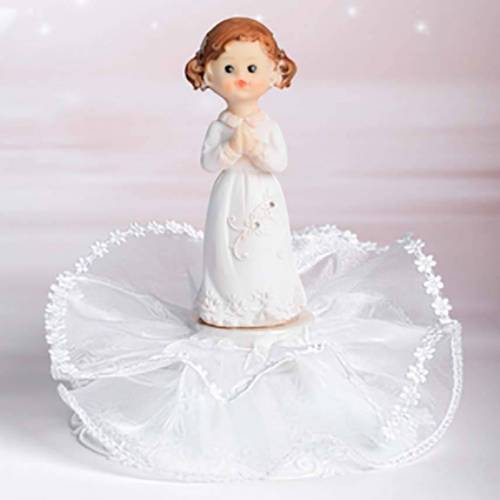 Figura Comunión Pie Pequeño Tul Niña...