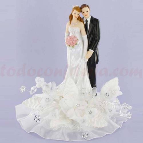 Figura Novios Pareja Elegante Cristal...