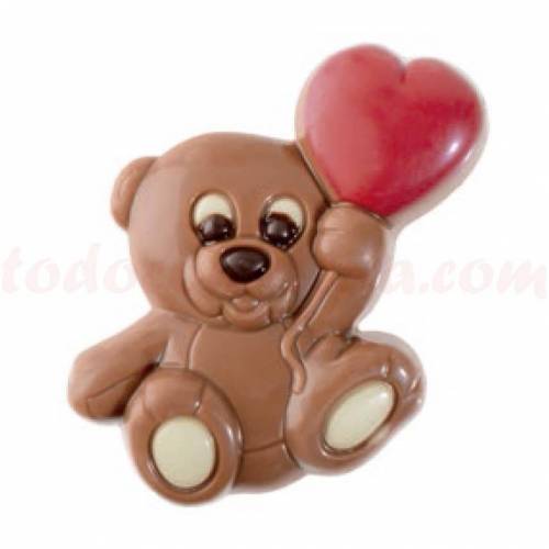 Placa Oso Corazón Grande Chocolate...
