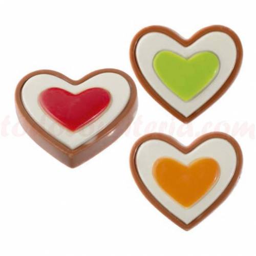 Placa Corazón Multicolor Chocolate... Placa Corazón Multicolor Chocolate...