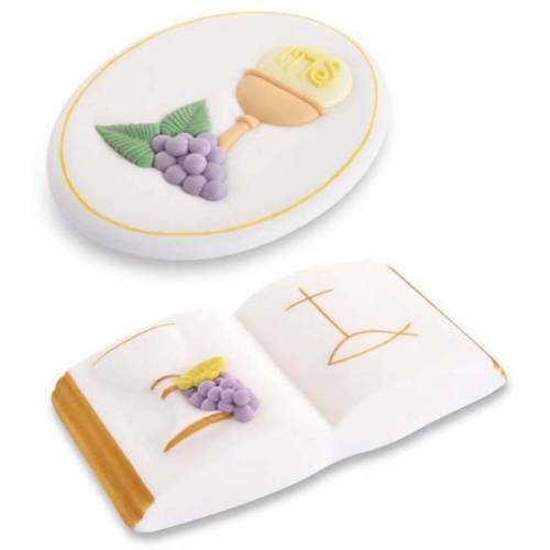 Comunión Kit Placa Libro Cáliz Azúcar... Comunión Kit Placa Libro Cáliz Azúcar...