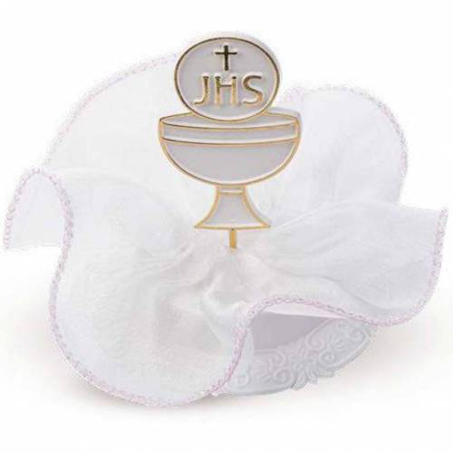 Cáliz Placa Tul Rosa Plástico 12 u.