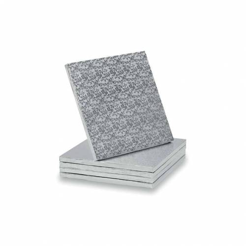 Plato Rectangular Forrado Plata 30 x...
