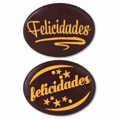 Tarjeta Felicidades Oval Oro...