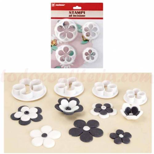 Cortapasta Kit Rosa Plástico 4 u.