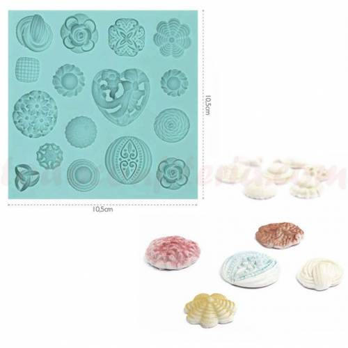 Molde Botones Silicona