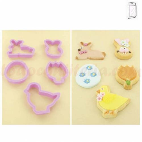 Cortapasta Pascua Plástico 5 u.