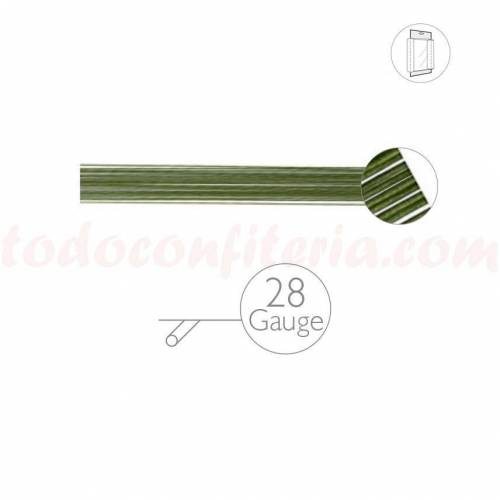 Alambre Tallo Flor Verde 0,36 mm 50 u.