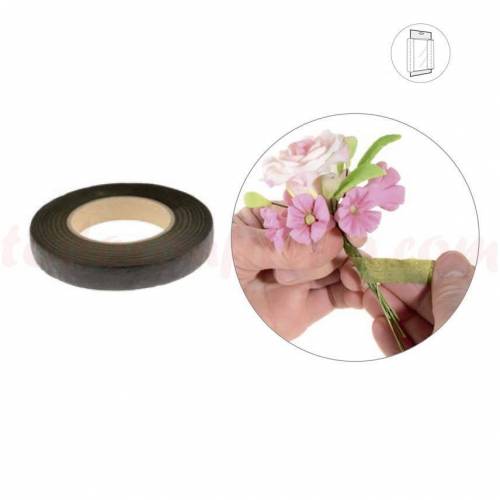 Cinta Tallo Flor Marrón 27 metros
