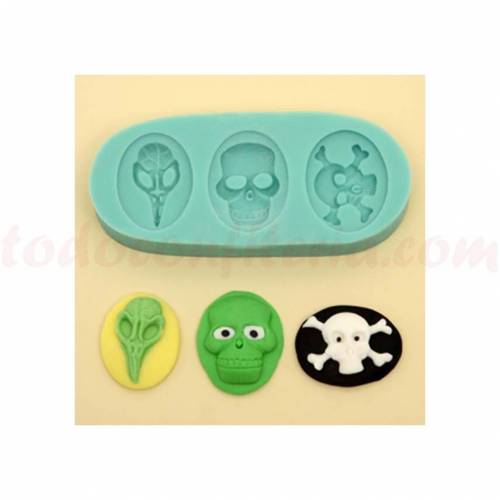 Molde Calavera Halloween Silicona