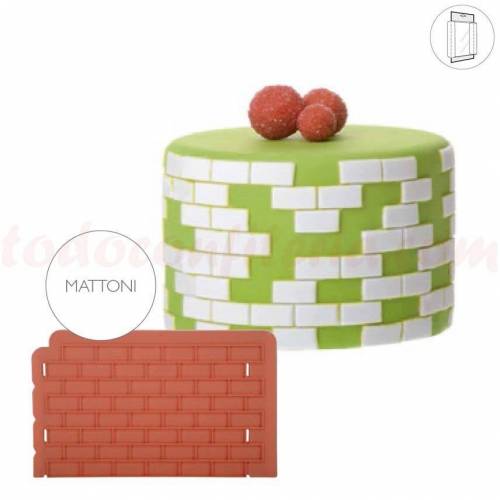 Molde Design Relieve Mattoni Silicona