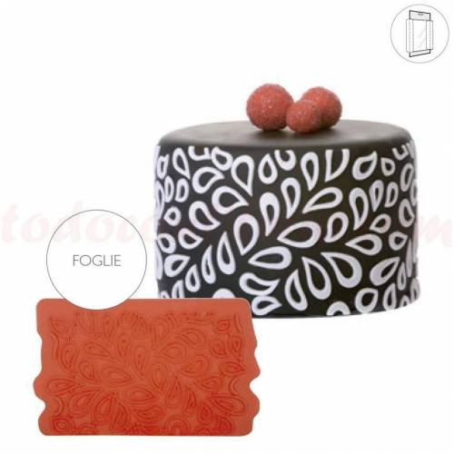 Molde Design Relieve Foglie Silicona