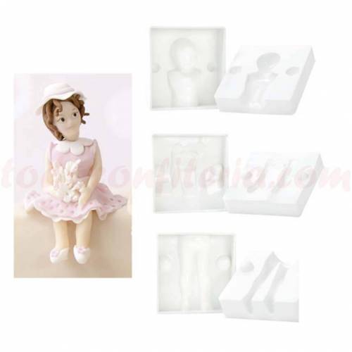 Molde 3D Niño Niña Plástico Molde 3D Niño Niña Plástico