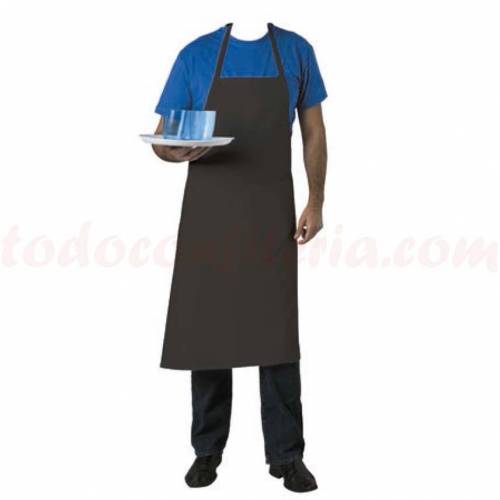 Delantal Peto Negro Algodón