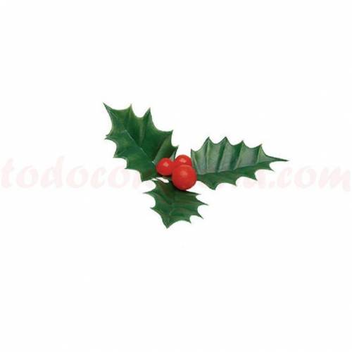 Hoja Acebo Triple Plástico 144 u.