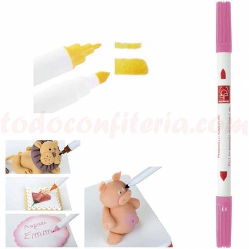 Rotulador Doble Punta Amarillo...