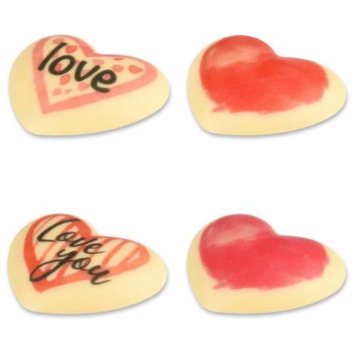 Placa Corazón Dibujo Chocolate Blanco...