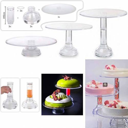 Tartero Transparente Kit Plástico 3 u.