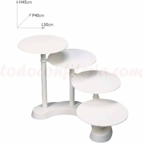 Tartero Nube 4 Platos Plástico