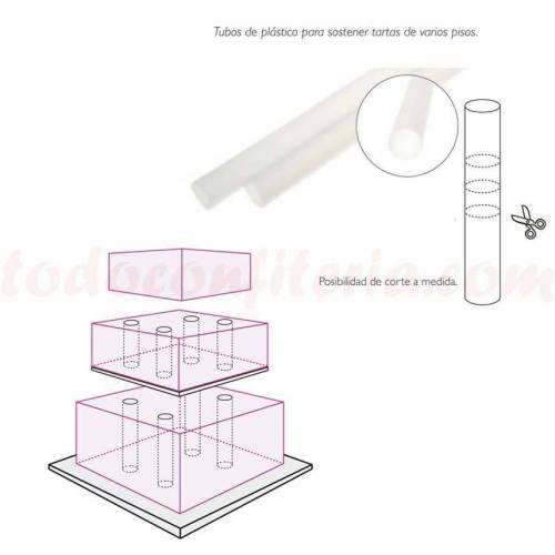 Tubo Sostenedor Piso Tarta 20 cm....