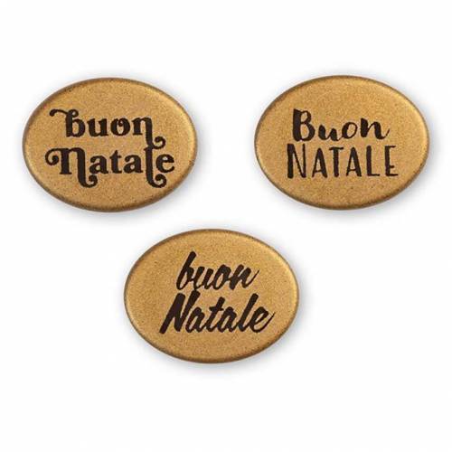 Tarjeta Buon Natale Oval Chocolate... Tarjeta Buon Natale Oval Chocolate...