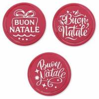 Tarjeta Buon Natale Relieve...