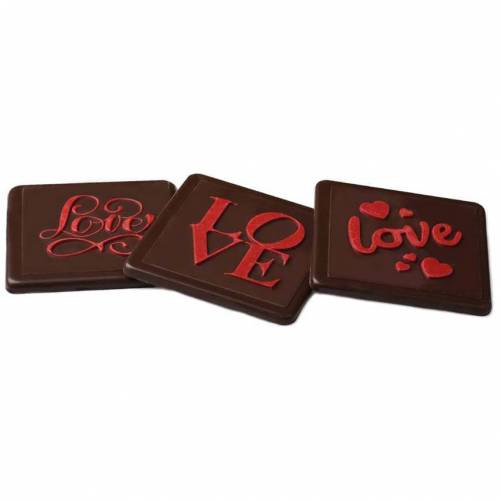 Tarjeta Love Relieve Chocolate Negro...