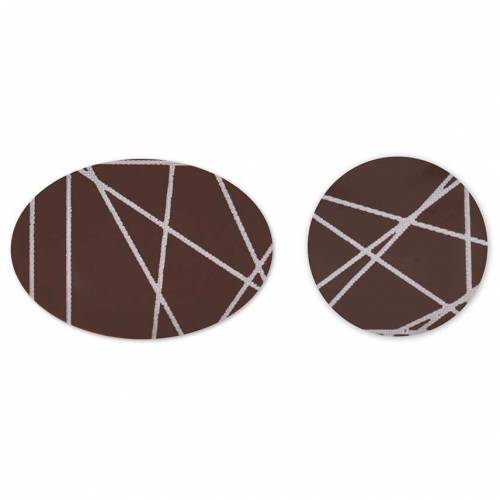 Lámina Óvalo Círculo Líneas Blanco...