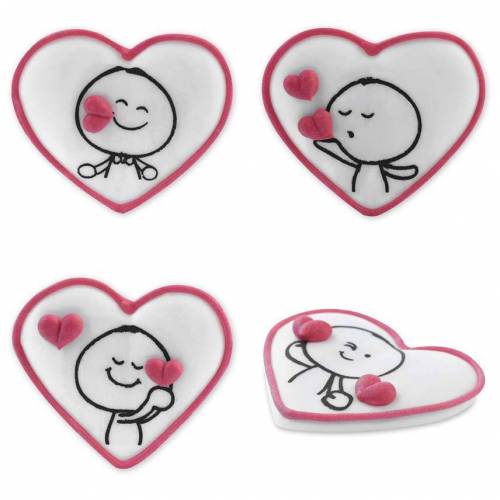Corazón Pintado Azúcar 36 u.