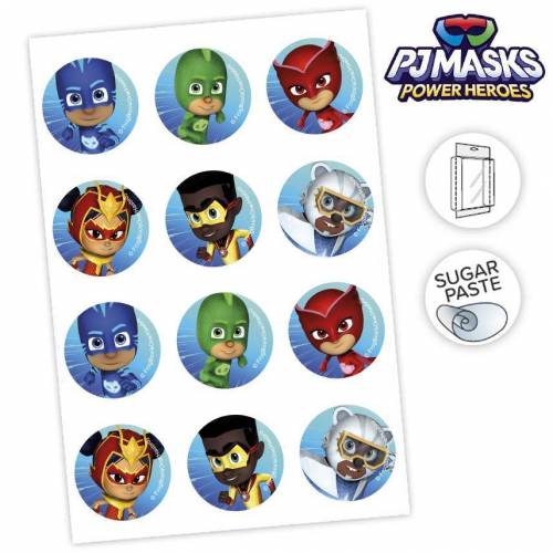 Hoja Precortada PJ Masks Pasta Azúcar...