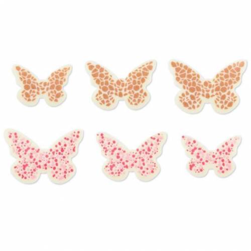 Lámina Mariposa Chocolate Blanco 60 u. Lámina Mariposa Chocolate Blanco 60 u.