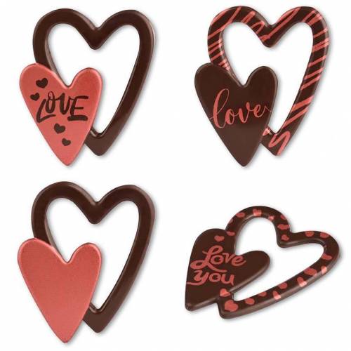 Placa Corazón Doble Chocolate Negro...