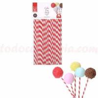 Palo Cake Pop Espiral Rojo...