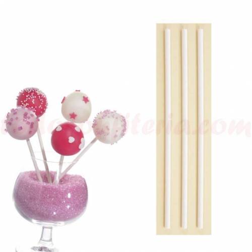 Palo Cake Pop Blanco Cartón 24 u.
