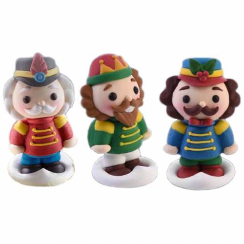 Cascanueces Navideño 3D Azúcar 24 u.