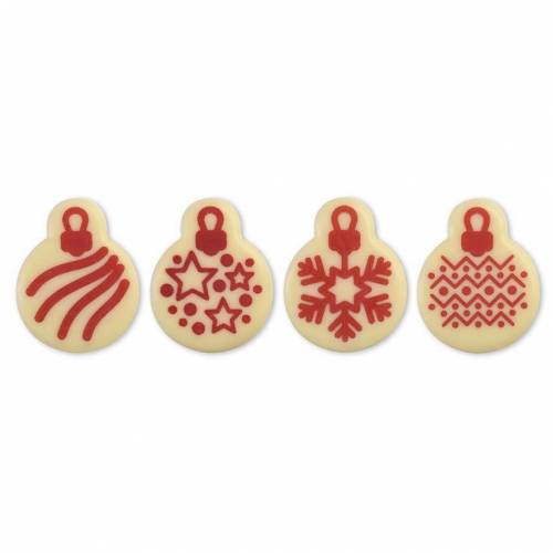 Placa Bola Navidad Chocolate Blanco... Placa Bola Navidad Chocolate Blanco...