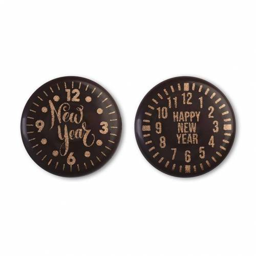 Placa Reloj Fin Año Pequeño Chocolate... Placa Reloj Fin Año Pequeño Chocolate...