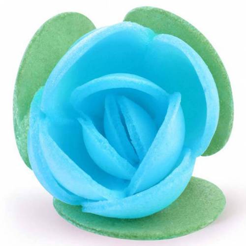 Rosa Hoja Redonda Azul Oblea 180 u.