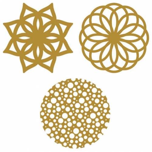 Lámina Dorada Redonda Mandala Golden...