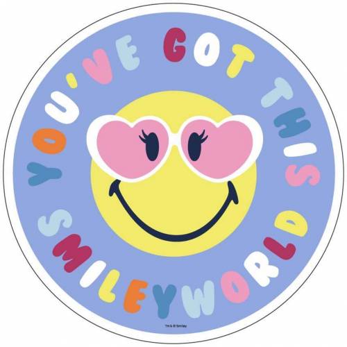 Disco Smiley Rosa Oblea 12 u.