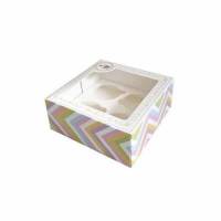 Caja Cupcake Arcoiris 4 +...