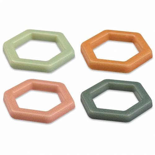 Placa Hexágono Hueco Chocolate Blanco...