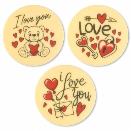 Lámina Círculo Dibujo Love Chocolate...