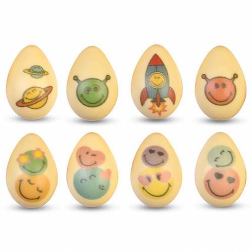 Huevo 3D Smiley Chocolate Blanco 64 u.
