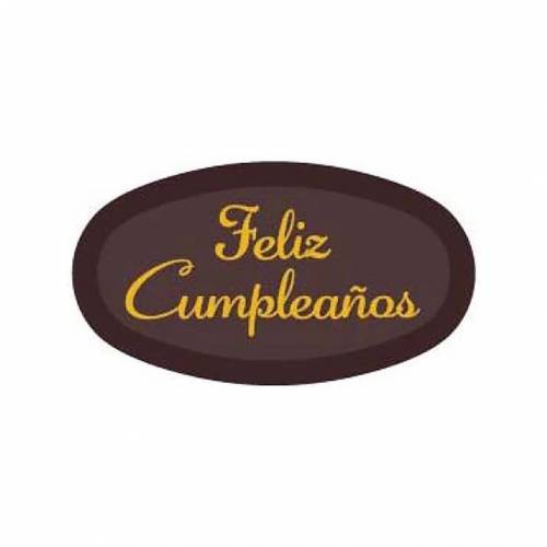 Tarjeta Feliz Cumpleaños Oval Oro...