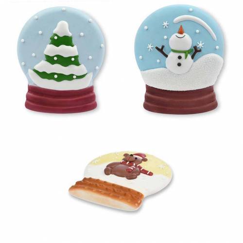 Bola Nieve Decorada Plana Azúcar 15 u.