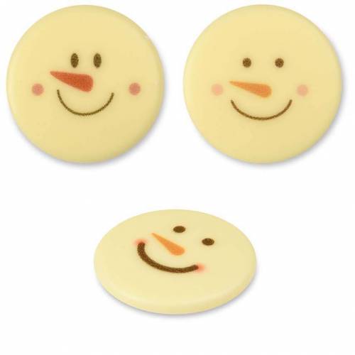 Placa Cara Muñeco Nieve Chocolate...