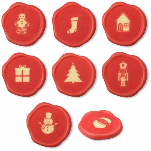 Placa Sello Navidad Chocolate Blanco...