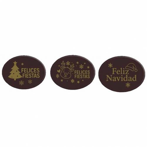 Tarjeta Felices Fiestas Oval...