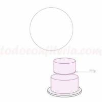 Disco Blanco Plastificado 32 cm. Cartón 20 u.